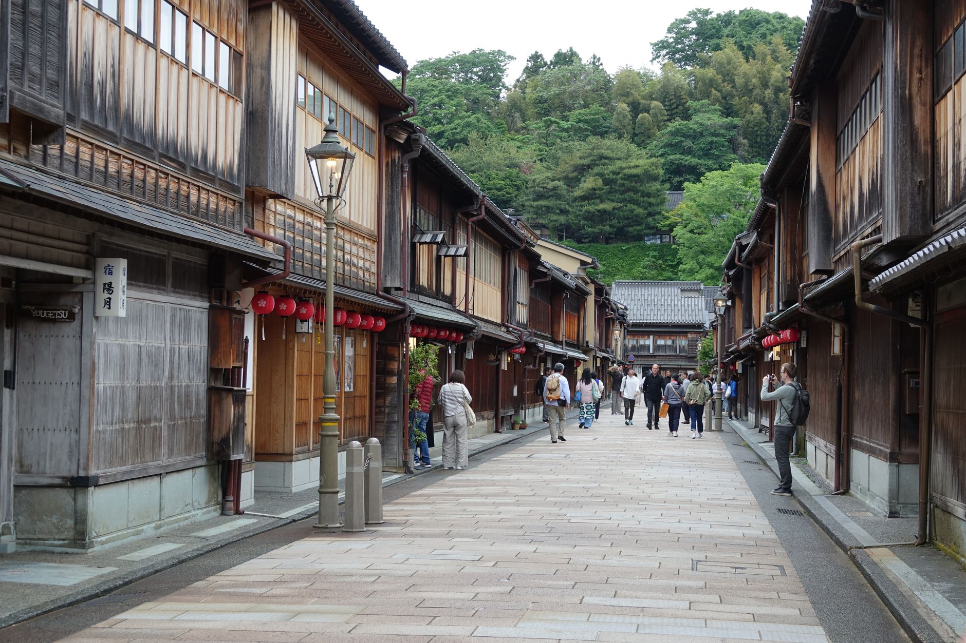 Preserved wooden houses with paper screens in Magome post town